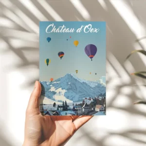 carte postale château d'oex