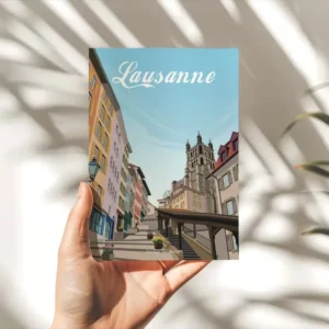 carte postale vieille ville lausanne