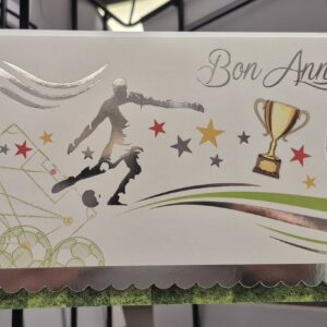 Carte big bon anniversaire avec enveloppes 28x12 cm