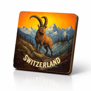 DESSOUS DE VERRE MAGNETIQUE BOUQUETIN 9x9cm CUISINE