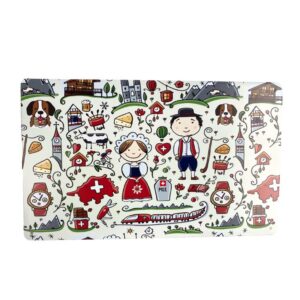 PLAQUE METALLIQUE HAPPY SWISS 17x28cm