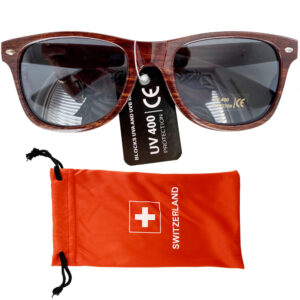 LUNETTES EFFET BOIS UV400 SWITZERLAND